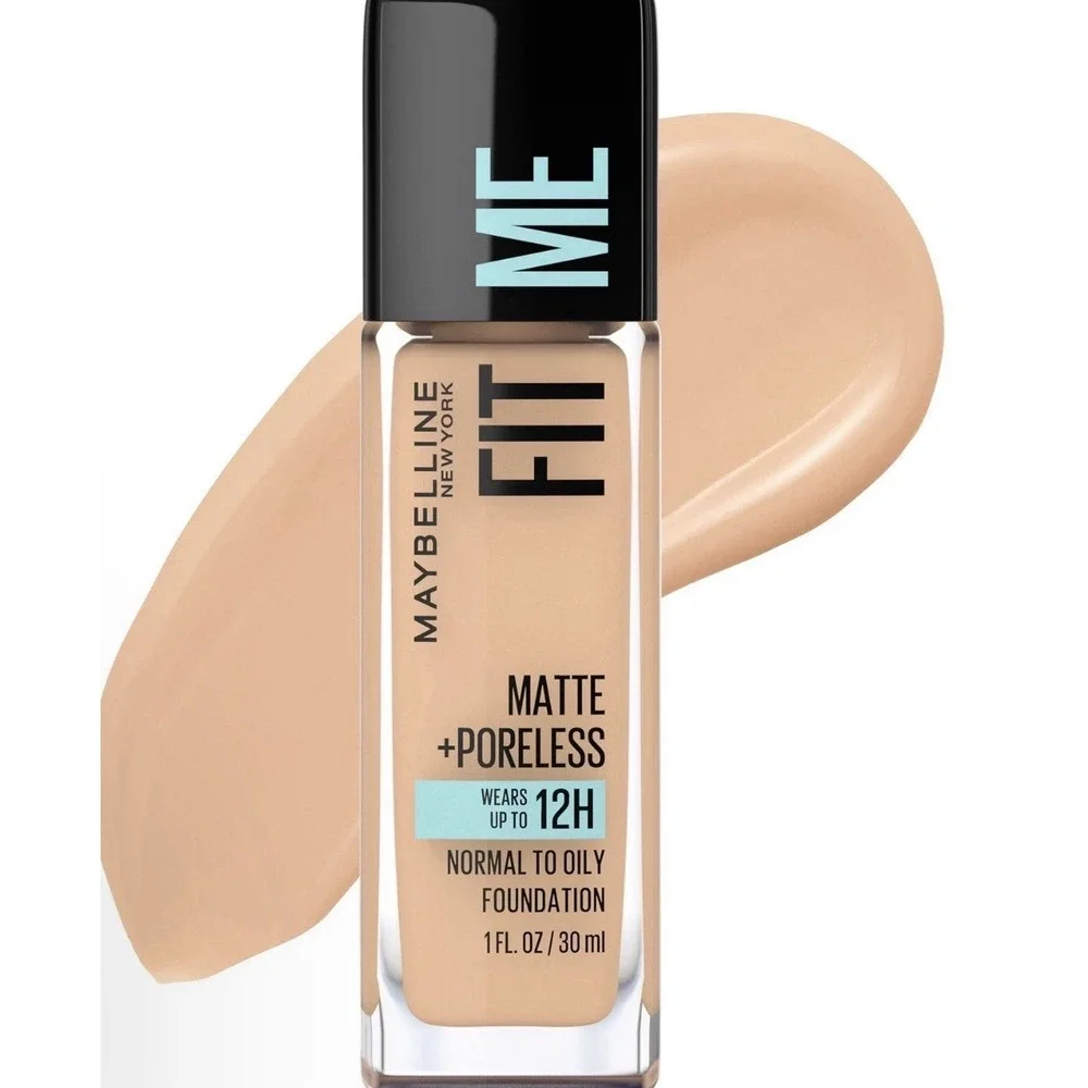 Maybelline Fit Me Matte + Poreless Liquid 1 Fl Oz (Pack of 1), 128 Warm Nude